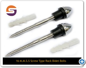16 M.M.S.S Screw Type Rack Bidet Bolts,Screw Type Rack Bidet Bolts,Rack Bidet Bolts,Bidet Bolts,manufacturers and suppliers